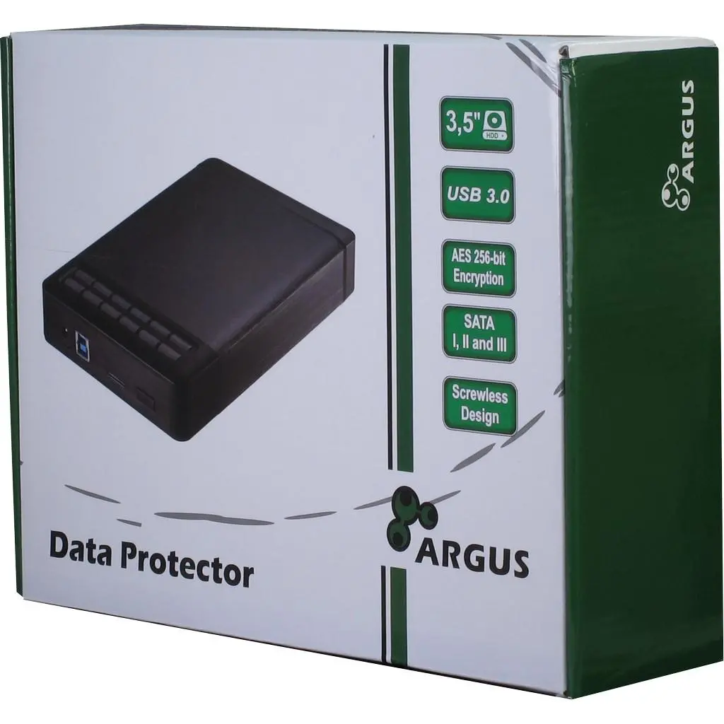 Чекмедже за твърд диск Inter-Tech Argus GD-35LK01 3.5" USB 3.0, 256-bit AES Encryption - image 2