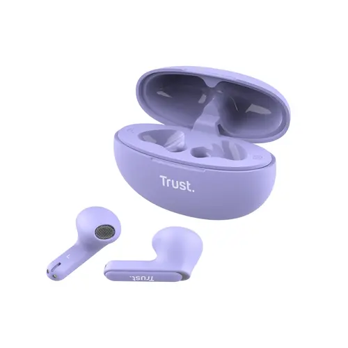 Слушалки, TRUST Yavi Bluetooth ENC Earphones Purple - image 3