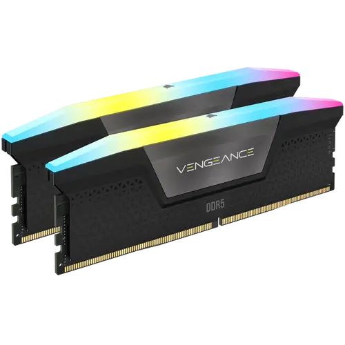 Corsair VENGEANCE RGB DDR5 64GB (2 x 32GB) DDR5 6400 CL32-40-40-84 1.40V Intel XMP - BLACK