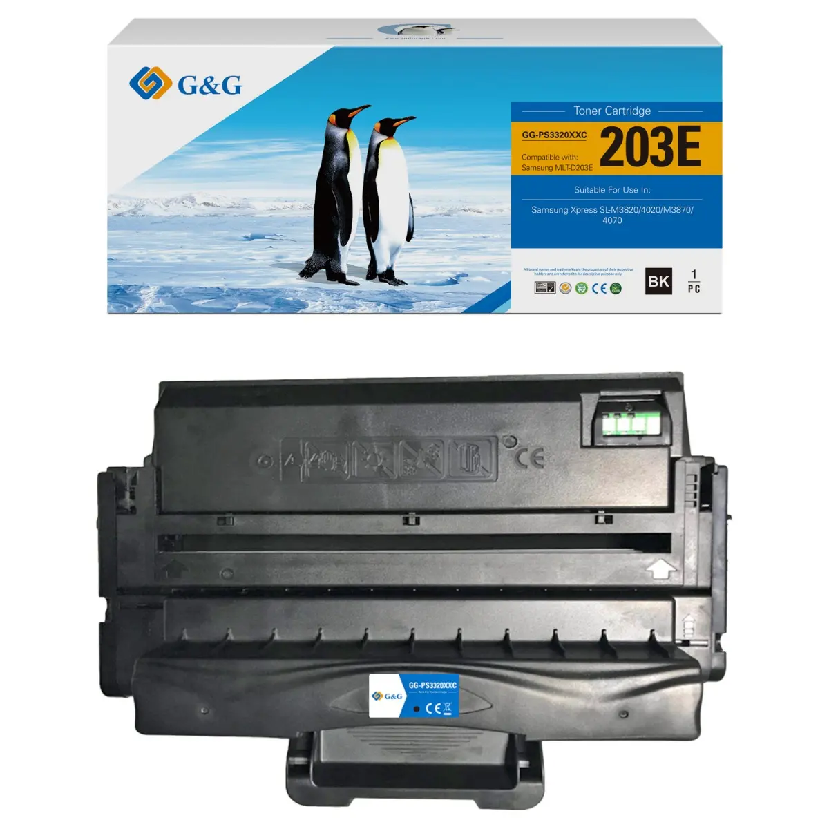 КАСЕТА ЗА SAMSUNG M3320/M3370/M3820/M3870/M4020/M4070 - MLT-D203E (MLTD203E) - Black - EXTRA HIGH CAPACITY - PN NT-PS3320XXC - G&G