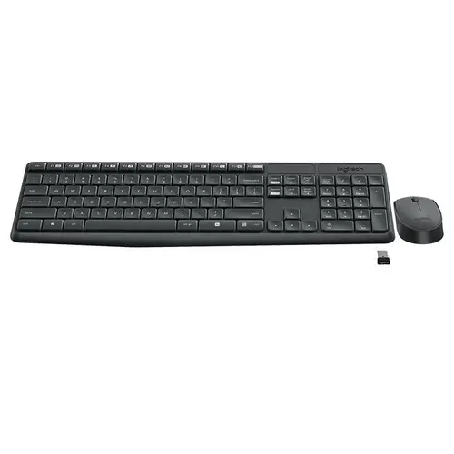 Set tastatură și mouse wireless Logitech MK235, Gri închis - 2