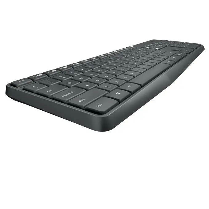 Set tastatură și mouse wireless Logitech MK235, Gri închis - image 2