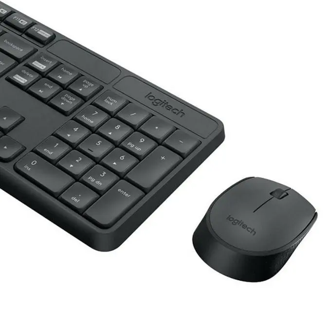 Set tastatură și mouse wireless Logitech MK235, Gri închis - image 4