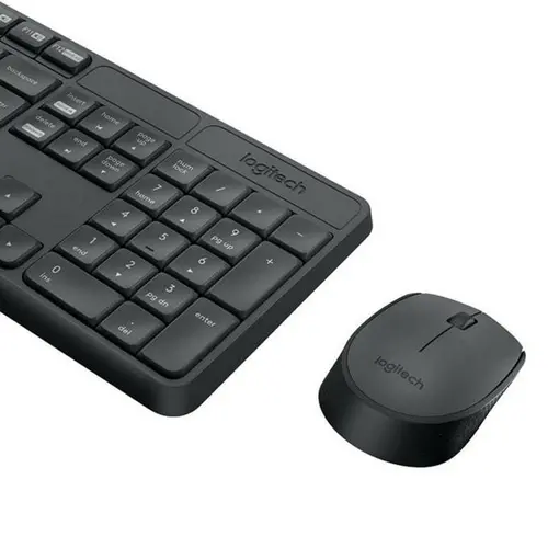 Σετ ασύρματο πληκτρολόγιο με ποντίκι Logitech MK235, Σκούρο γκρι - 5
