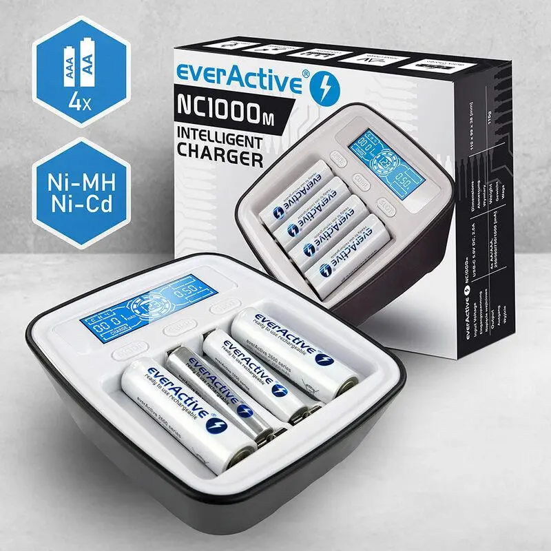 Încărcător NIMH R6,03 AA/AAA cu microprocesor NC1000M EVERACTIVE - image 1