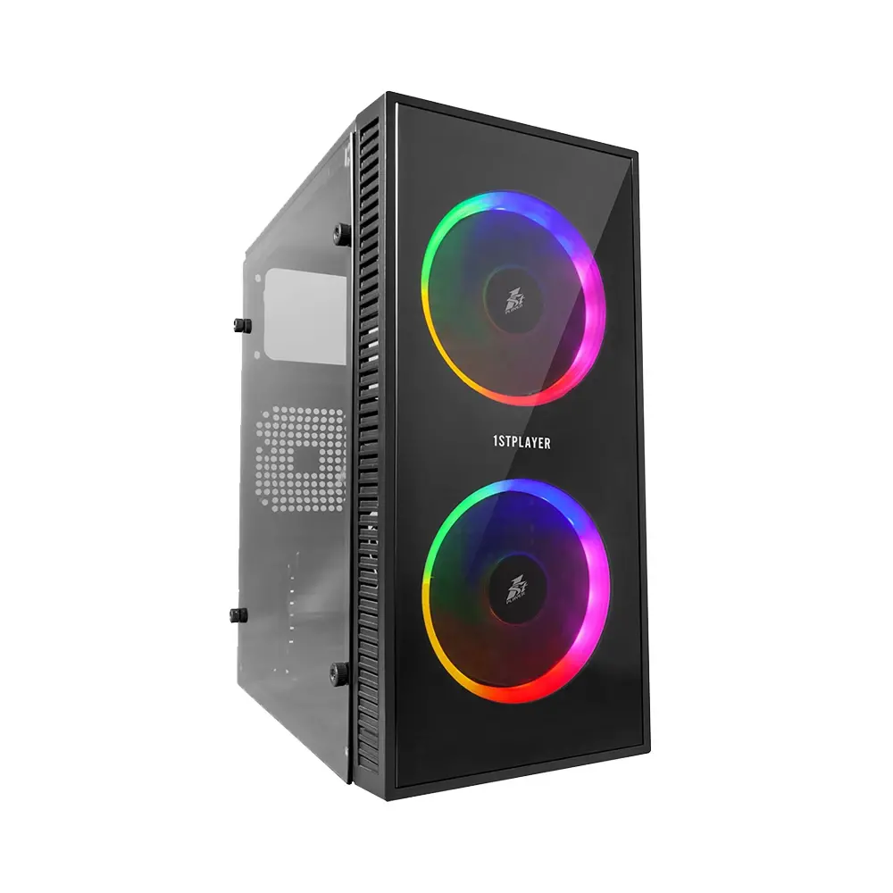 1stPlayer κουτί υπολογιστή Gaming Case mATX - X1 RGB - Περιλαμβάνονται 3 ανεμιστήρες