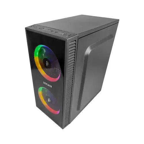 1stPlayer κουτί υπολογιστή Gaming Case mATX - X1 RGB - Περιλαμβάνονται 3 ανεμιστήρες - 3