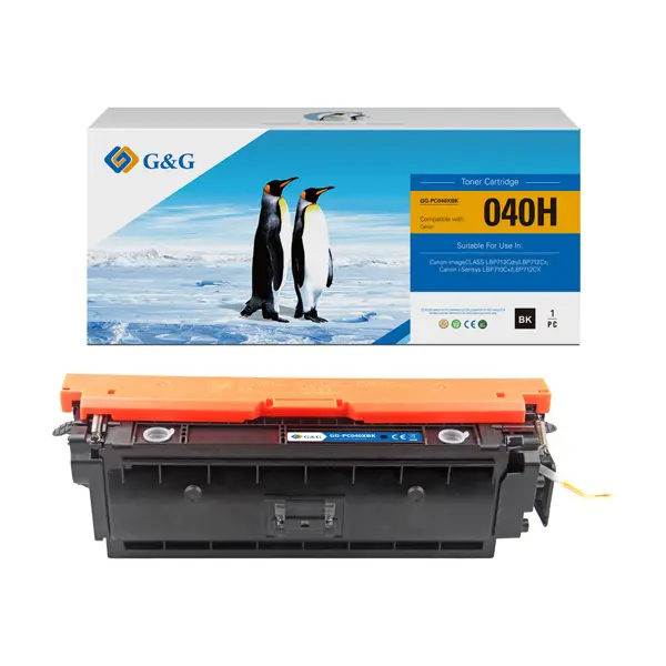 КАСЕТА ЗА CANON imageCLASS LBP 712Cdn/LBP712Cx/i-Sensys LBP 710Cx/712CX - HIGH CAPACITY - CR0461C001 - CRG-040HBK (CRG040HBK) - Black - PN NT-PC040XBK - G&G
