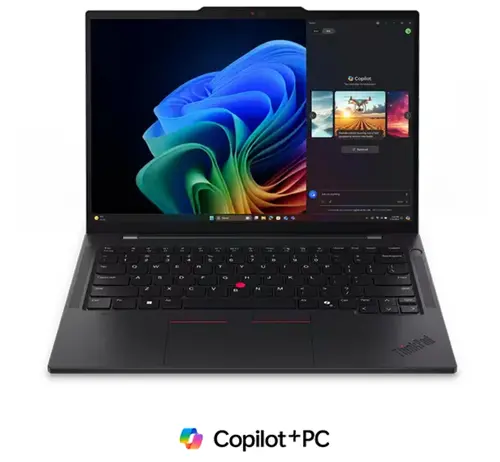 Лаптоп, Lenovo ThinkPad T14s G6 Snapdragon X Elite X1E-78-100 (up to 3.4GHz, 42MB), Qualcomm Hexagon NPU, 32GB LPDDR5x-8448, 1TB SSD, 14" WUXGA (1920x1200) IPS AG, Touch, Qualcomm Adreno, FHD&IR Cam, Backlit KB, WLAN, BT, 3 cell, FPR, Win11Pro, 3Y Premier