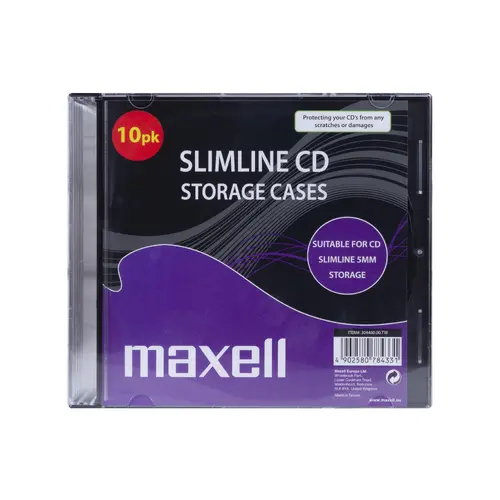 Carcase pentru CD/DVD MAXELL Slim Black 10pk /preț pentru 10 buc - 2