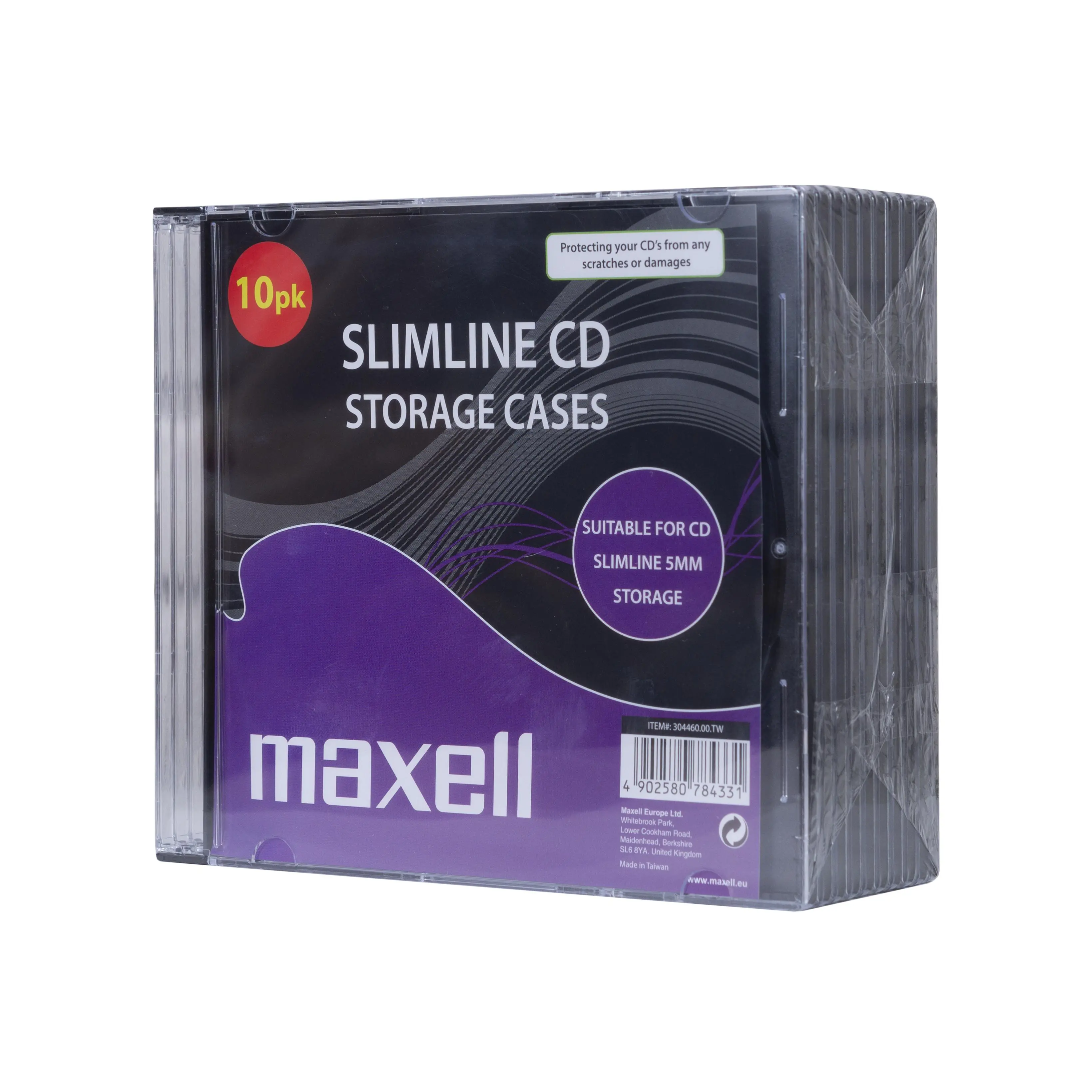 Carcase pentru CD/DVD MAXELL Slim Black 10pk /preț pentru 10 buc - image 2