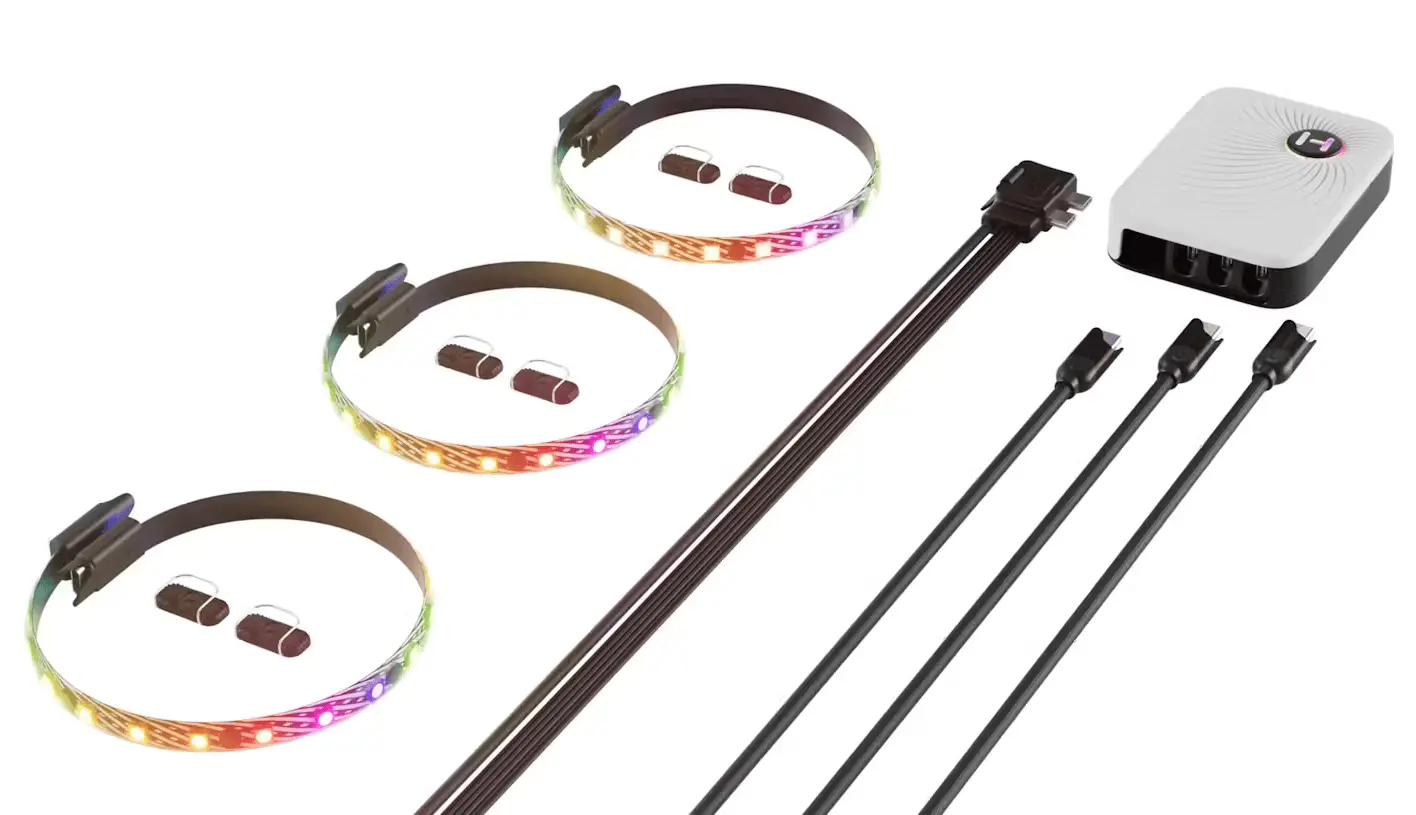 Комплект 3бр ARGB LED Ленти HYTE LS10 - 330 mm + NP50