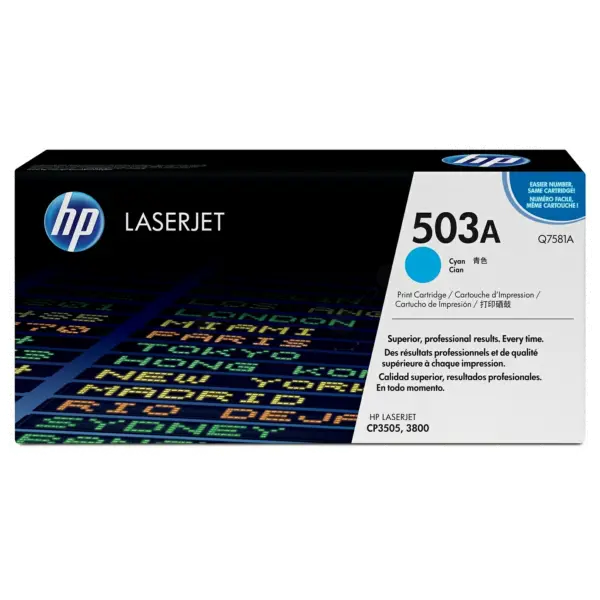 КАСЕТА ЗА HP Color Laserjet 3800 - Cyan - /503A/ - PN Q7581A - image 1