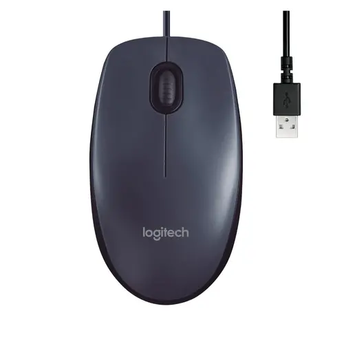 МИШКА LOGITECH B100 - Optical USB Mouse for Business, USB Type-A - Жична - Black - PN 910-003357 - image 1