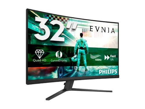 Οθόνη, Philips Evnia 32M2C3500L, 31.5" Curved 1500R VA WLED, 2560x1440@180Hz, 1ms GtG, 0.5ms MPRT, 300cd m/2, 3000:1, Mega Infinity DCR, Adaptive - 4