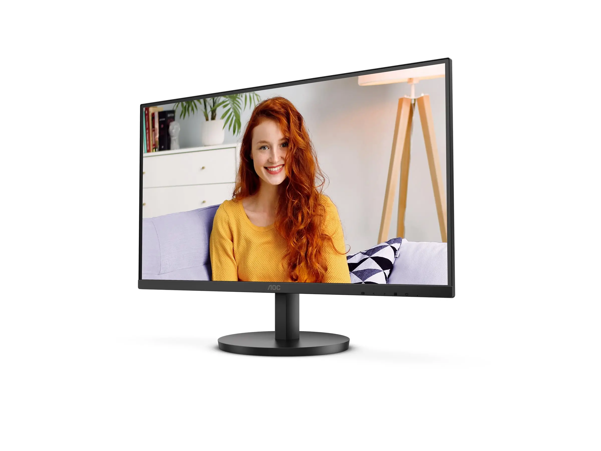 Monitor, AOC U27B3A, 27" IPS WLED, 3840x2160@60Hz, 4ms GtG, 350cd m/2, 1000:1, DCR 20M:1, Adaptive Sync, FlickerFree, Low Blue Light, 2Wx2, Tilt - image 1