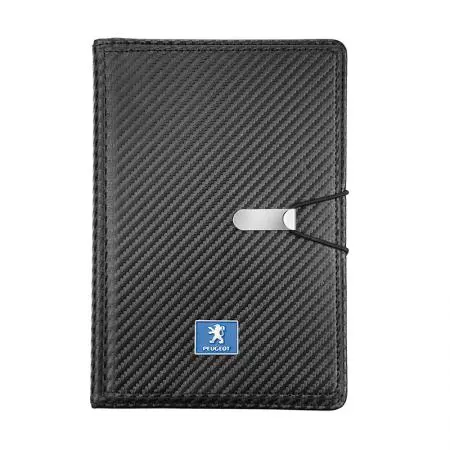 Подаръчен сет от тефтер и химикал на SILVER FLAME с лого на Peugeot - image 2