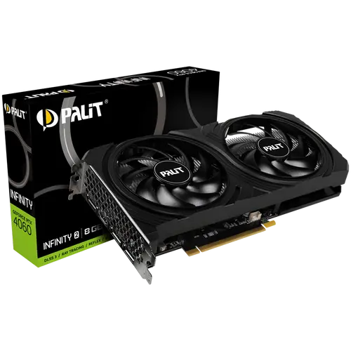 Palit RTX 4060 Infinity 2 8GB GDDR6, 128 bits, 1x HDMI 2.1, 3x DP 1.4a, two fan, 1x 8-pin Power connector, recommended PSU 600W, NE64060019P1-1070L