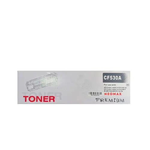Κασέτα τόνερ, NEOMAX, Μαύρο – συμβατή με HP CF530A (205A), Color LaserJet M154A/M154NW/Pro MFP M180n/MFP M181fw