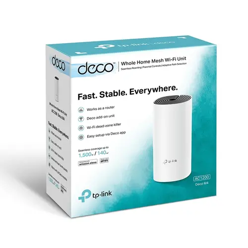 Безжичен рутер TP-LINK Deco M4(1-pack), AC1200, 2xGbE, MU-MIMO - image 3