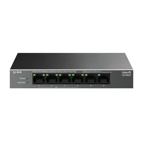 Switch TP-Link LS106LP, 6 porturi 10/100 Mbps cu 4 porturi PoE - 1