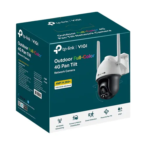Κάμερα TP-Link VIGI C540-4G, 4MP, πανοραμική, Full-Color 4G Pan tlit, 4MP - 4
