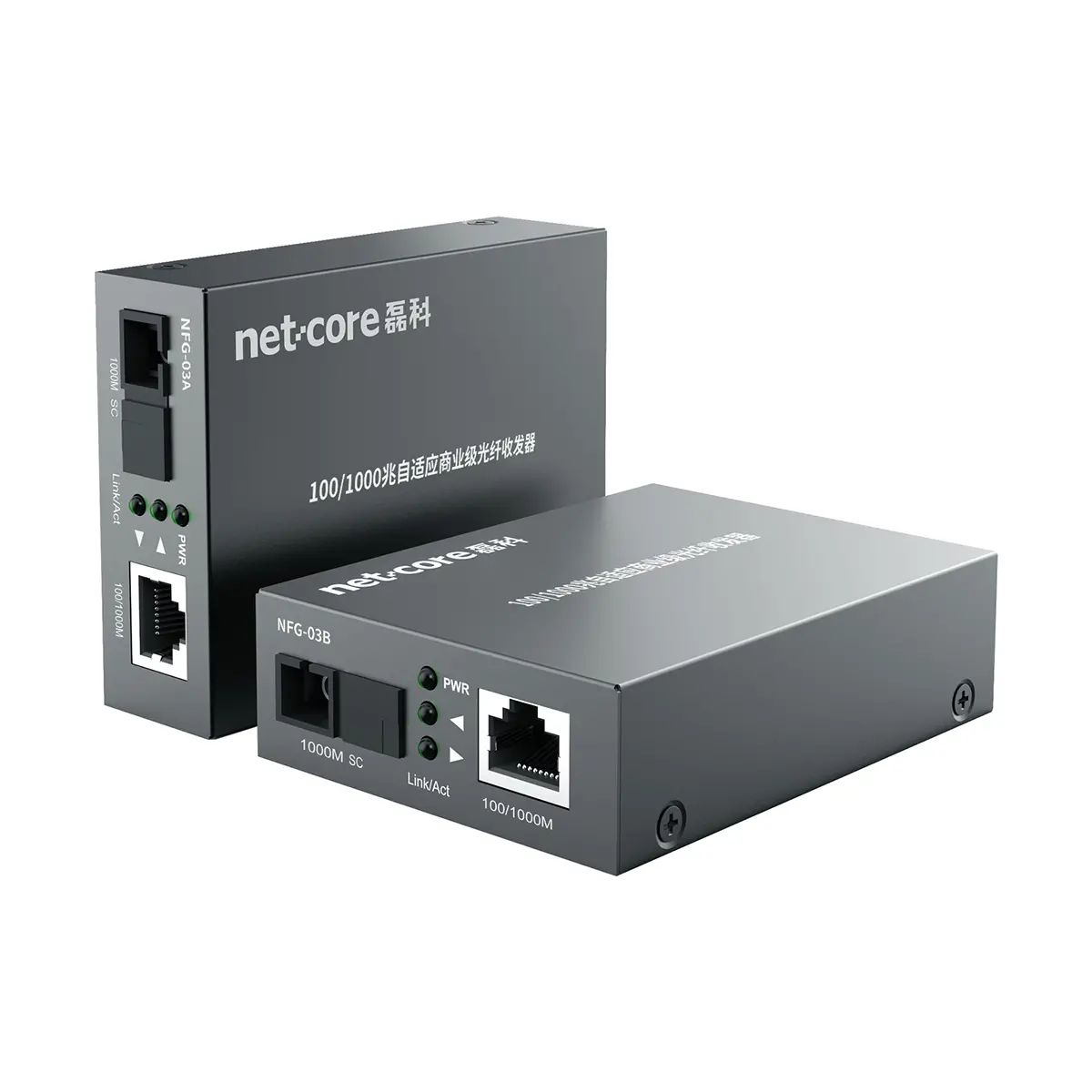 Convertor Stonet NFG-03A, 1GbE RJ45 la Gigabit SM SC, 3km