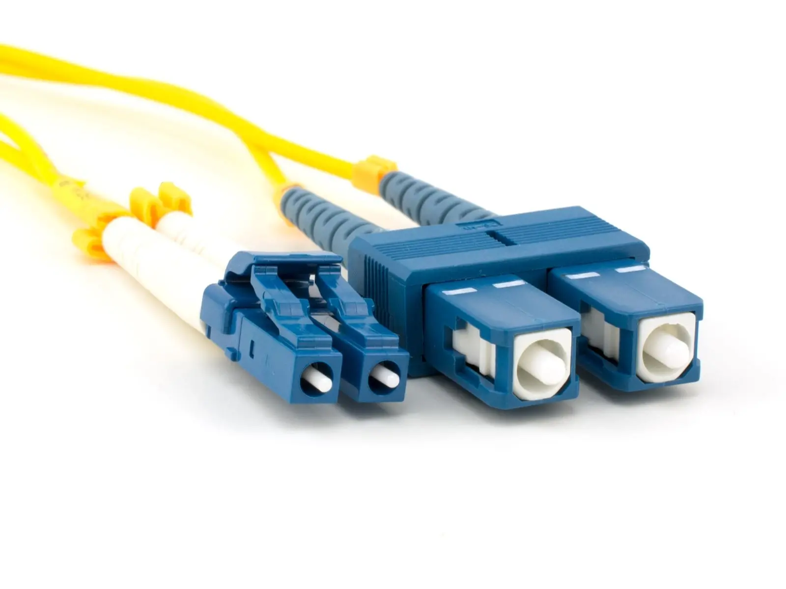 Оптична корда BrandRex, 1m, 8/125 SM, LC - SC duplex connecotors
