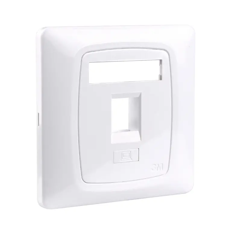 Πρόσοψη 3M VOL-CHUK-1K, 86x86, για 1x ένθετα RJ45, λευκή
