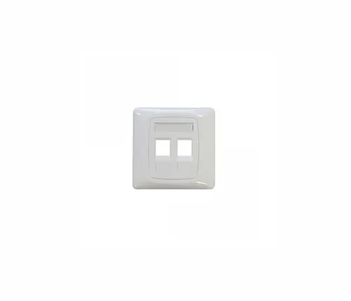 Panou frontal 3M VOL-CHUK-2K, 86x86, pentru 2x inserții RJ45, alb - 1