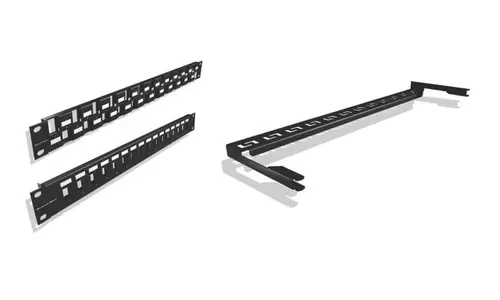 Modul BrandRex, organizator de cabluri pentru panou Double Skin SIJ, negru - 1