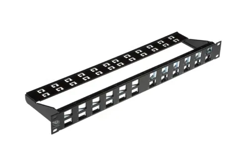 Пач панел Brand-Rex MMCPNLX24SIJ2MAN, 24 порта, празен, за вложки под ъгъл