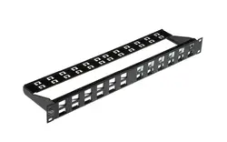 Пач панел Brand-Rex MMCPNLX24SIJ2MAN, 24 порта, празен, за вложки под ъгъл