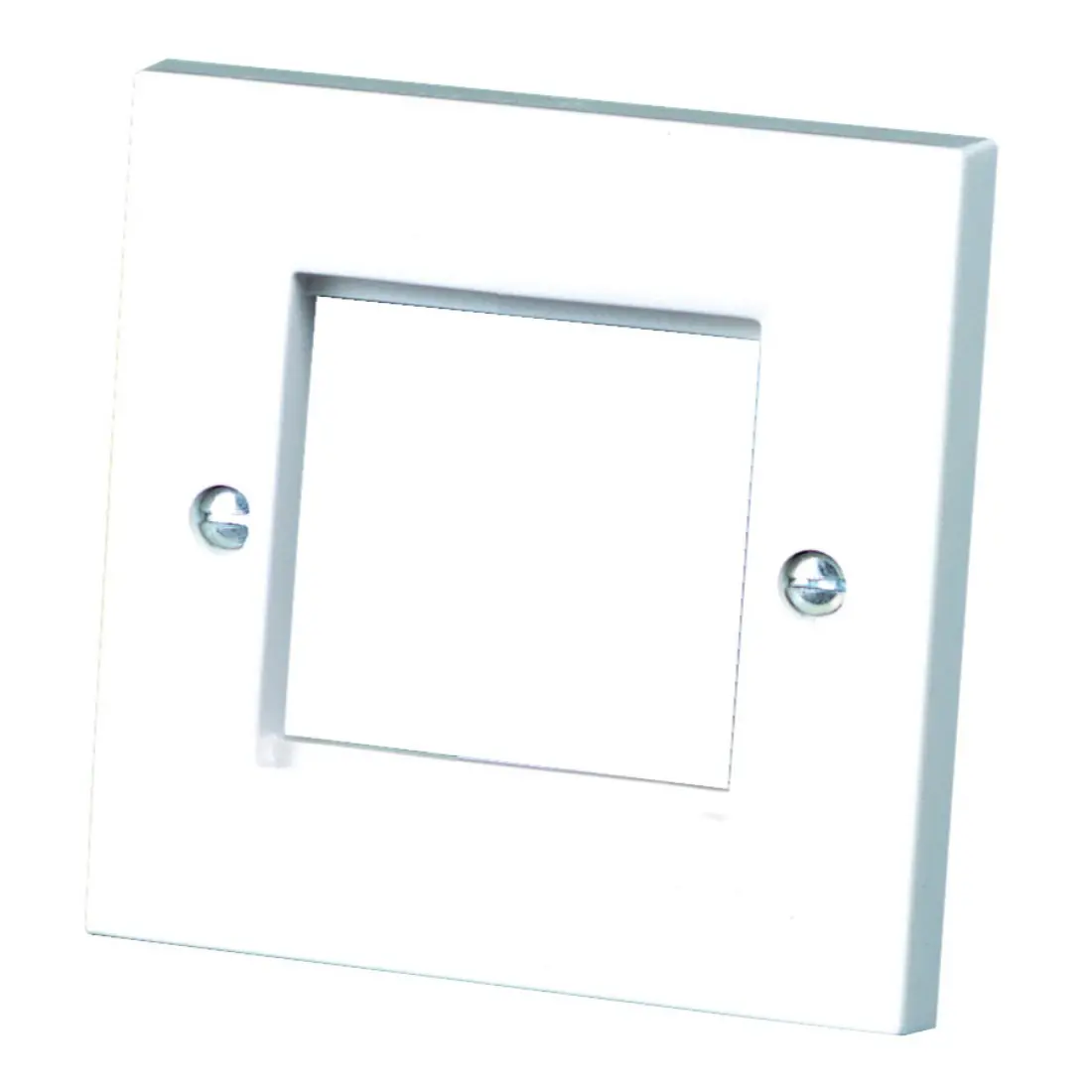 Панел 80mm x 80mm Single Gang European Faceplate - 50mm x 50mm apature - White