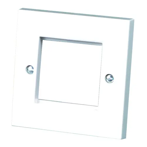 Μετωπική πλάκα Brand-Rex MMCWDOUNI007, πλαίσιο 80x80mm, άνοιγμα 50х50mm, λευκή - 1