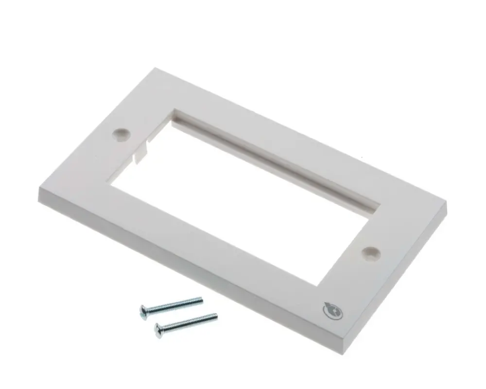Лицев панел Brand-Rex MMCWDOUNI031, 80x147mm рамка, 2х 50х50mm отвор, бял