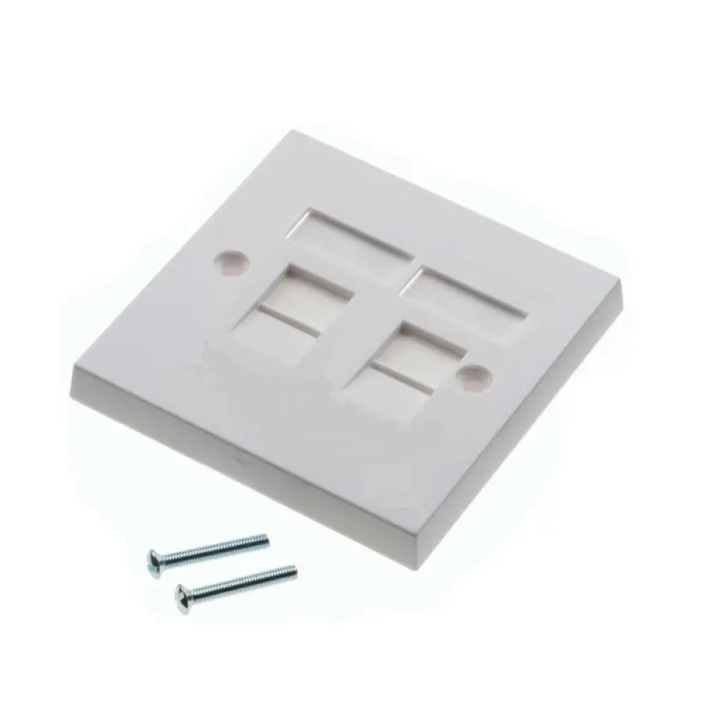 Лицев панел Brand-Rex MMCWDOUNI071, 86x86, за 2x RJ45 вложки, бял
