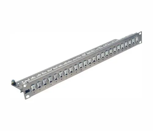 Patch panel 3M VOL-PPCA-F24K, 24 porturi, 1U, aluminiu mat, gol - 1
