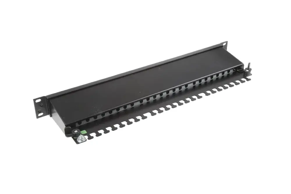 Пач панел Brand-Rex, 16 порта, cat.5e, екраниран, 1U 110 IDC, черен - image 1