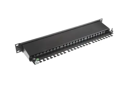 Пач панел Brand-Rex, 16 порта, cat.5e, екраниран, 1U 110 IDC, черен - image 1
