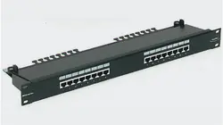 Пач панел Brand-Rex, 16 порта, cat.5e, екраниран, 1U 110 IDC, черен