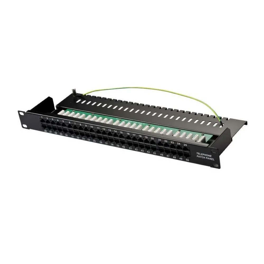 Пач панел SeaMAX, 50 порта, телефонен, неекраниран, 1U , 4 pin, черен