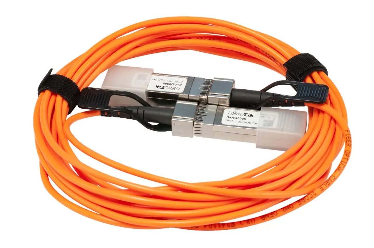 Кабел MikroTik S+AO0005, SFP+ direct attach active optics cable, 5m