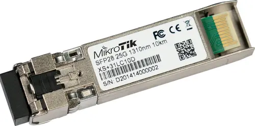 Оптичен модул MikroTik XS+31LC10D, SFP/SFP+/SFP28, 1/10/25G, SM, 10km, 1310nm