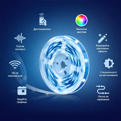 Λωρίδα LED TP-Link Tapo L900-5, WiFi, 5μ., 13.5W, πολύχρωμη - 4