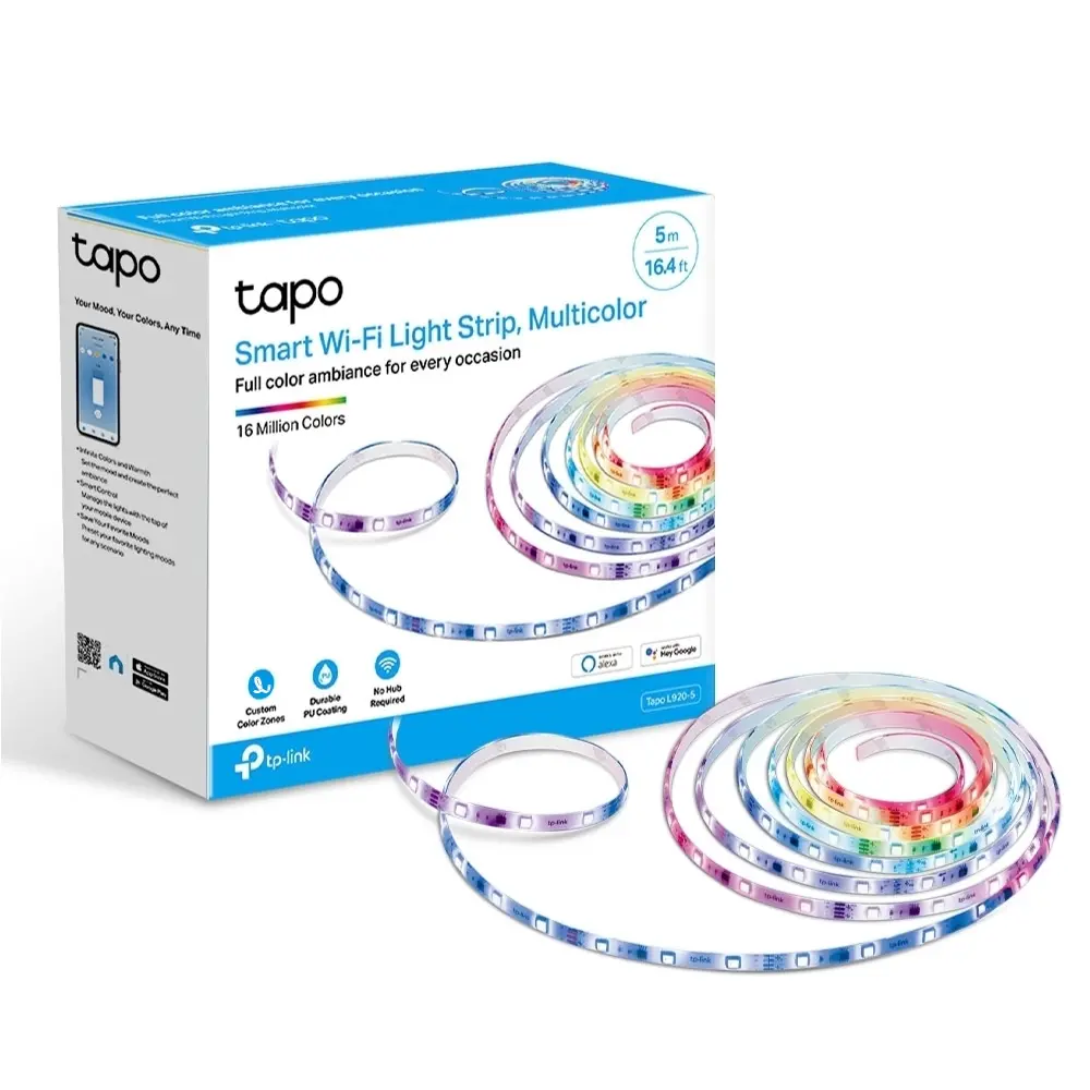 LED лента TP-Link Tapo L920-5, WiFi, 5м., 13.5W, многоцветна, многозонова - image 4