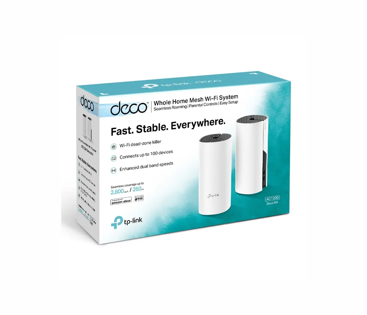 Безжичен рутер TP-LINK Deco M4(2-pack), AC1200, 2xGbE, MU-MIMO - image 2