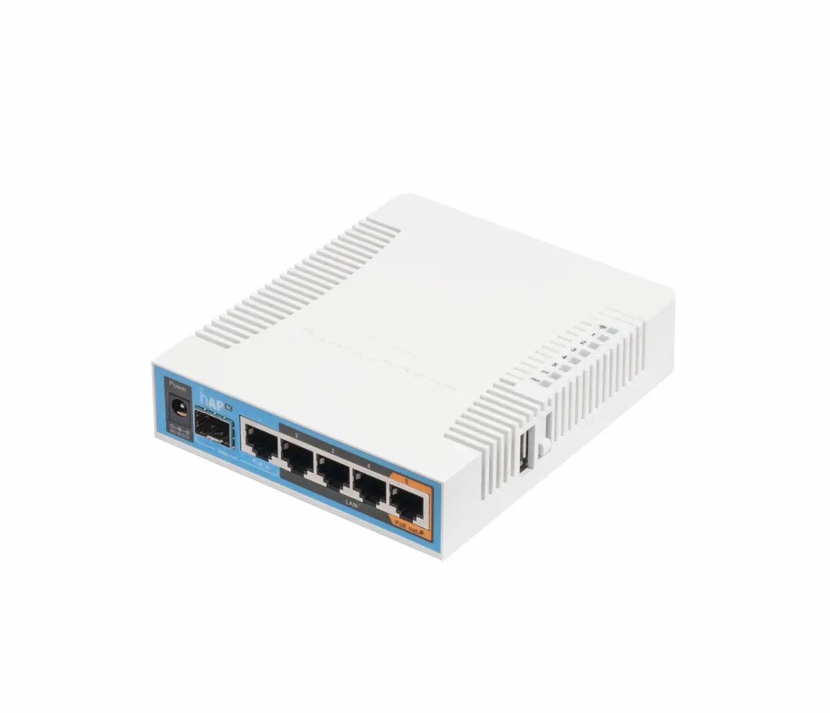 Безжичен рутер MikroTik RB962UiGS-5HacT2HnT, hAP ac, 5x Gbit, SFP, USB, PSU