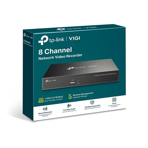 Ψηφιακό καταγραφικό βίντεο VIGI NVR1008H, 5MP, 8-ch@2MP, H.265+, 1xRJ45, 1xSATA, 2xUSB - 6