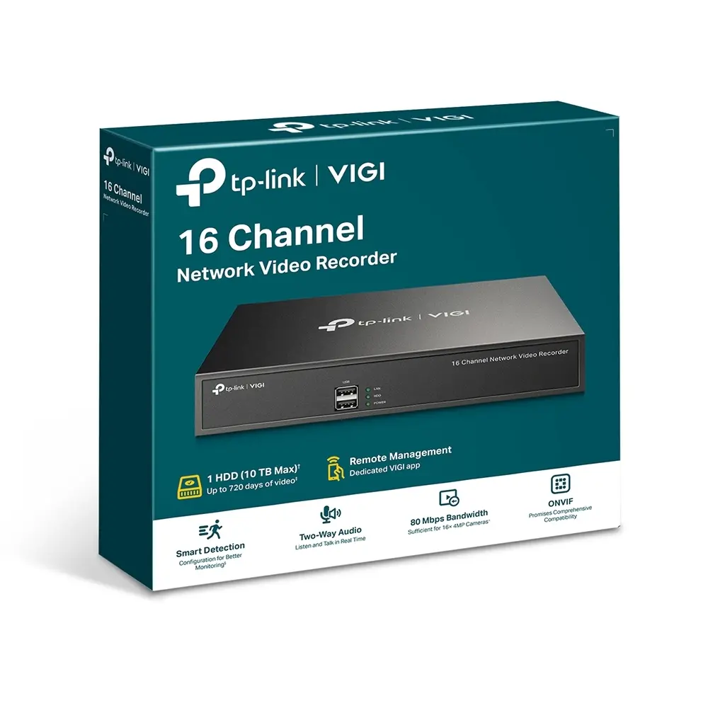 Ψηφιακός καταγραφέας βίντεο VIGI NVR1016H, Lite, 16 καν., H.265+, 1xRJ45, 1SATA - image 5